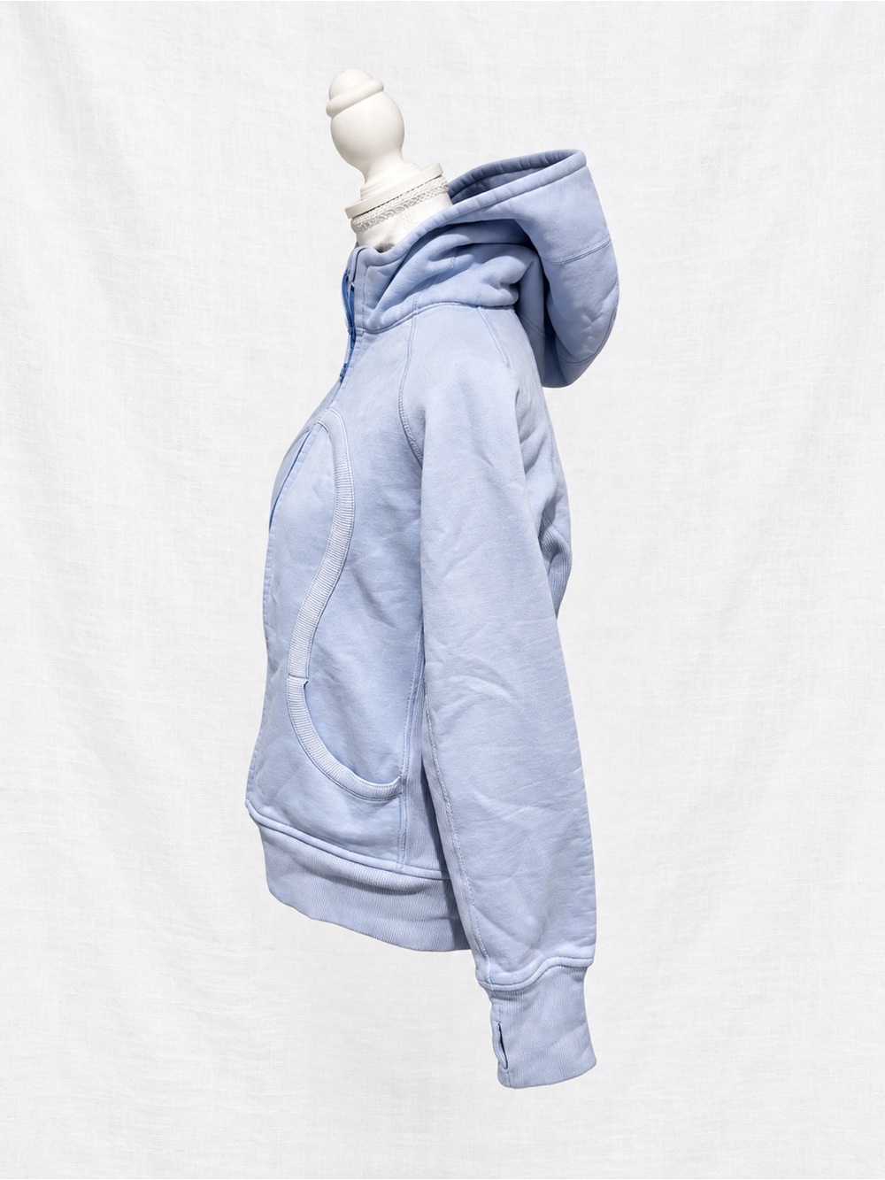 Lululemon Scuba Full Zip Hoodie Jacket Size 10 Light Lavender Blue - Picture 2 of 5